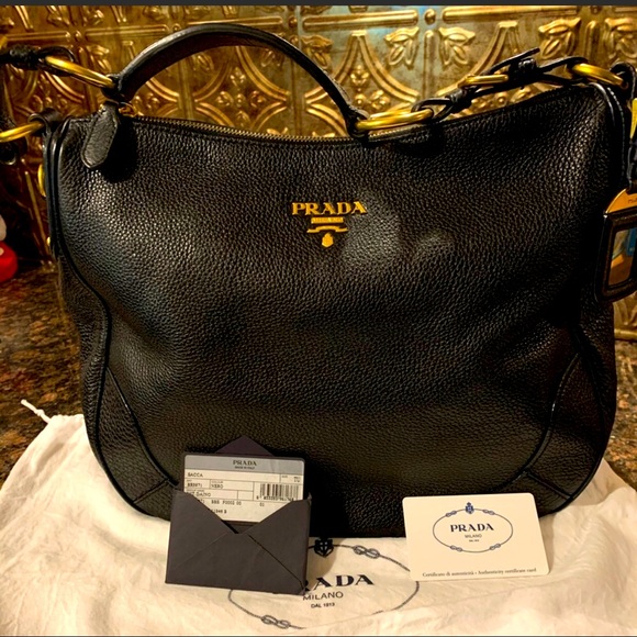 Prada Handbags - 💕PRADA Black & Gold Bag💘